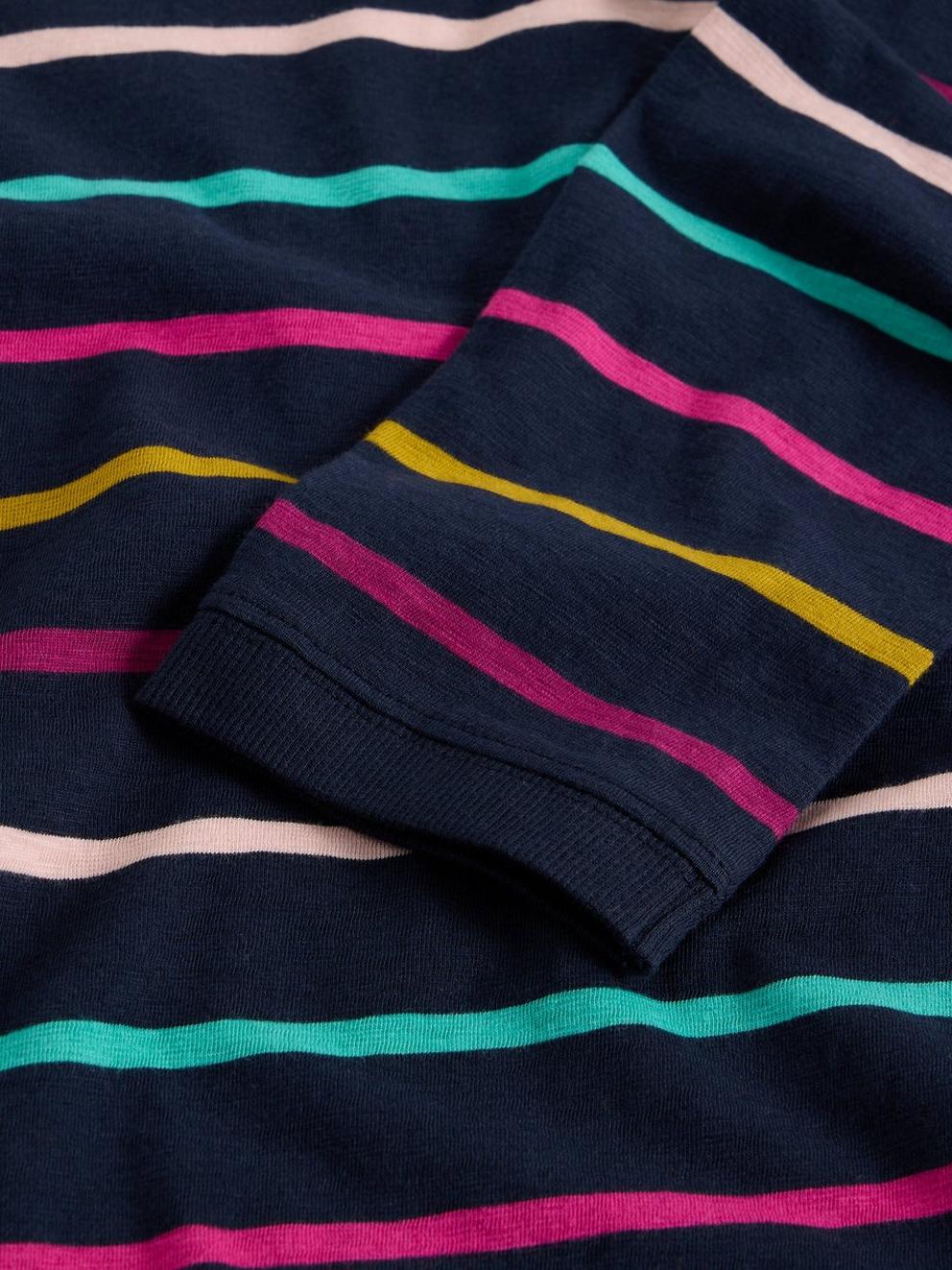 CLARA STRIPE CREW NECK TEE