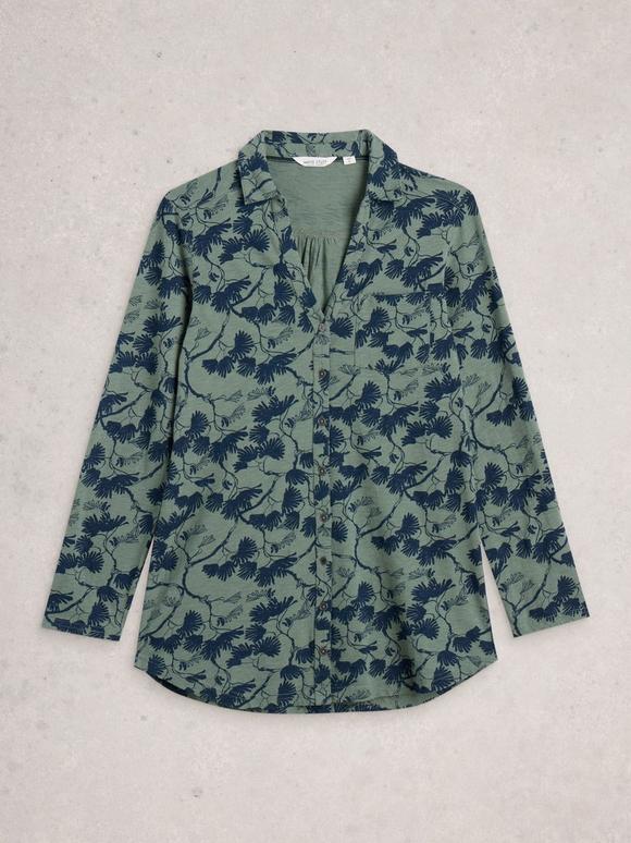 ANNIE LONG SLEEVE LONGLINE SHIRT