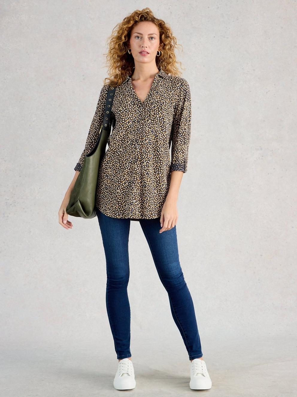 ANNIE LONG SLEEVE LONGLINE SHIRT