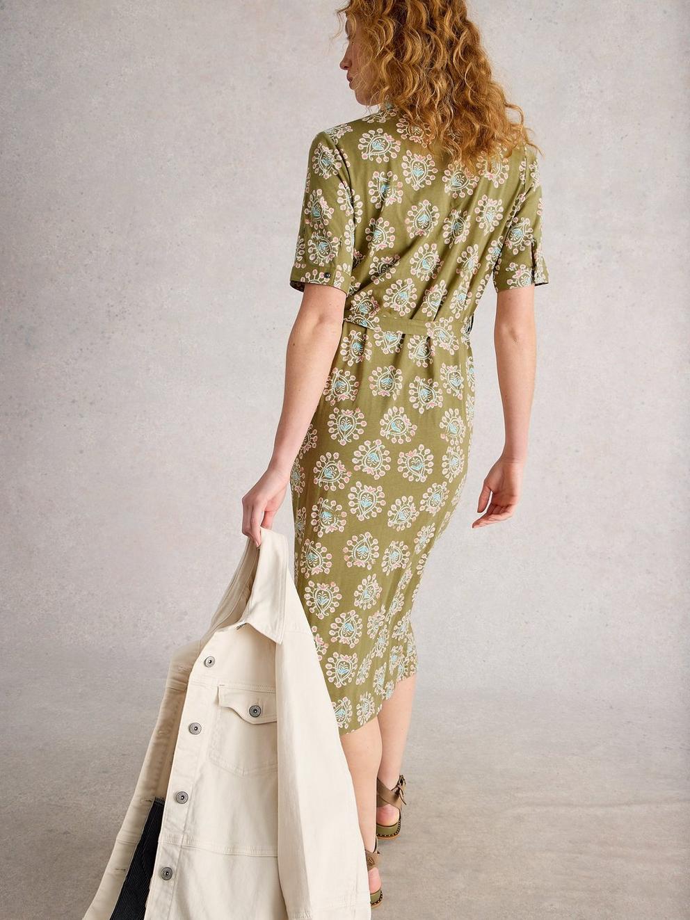 Annie Jersey Collared Shirt Dress