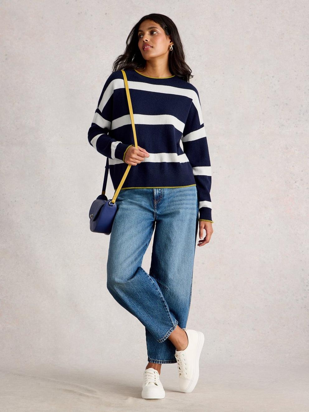 KITTY STRIPE CASHMERE JUMPER