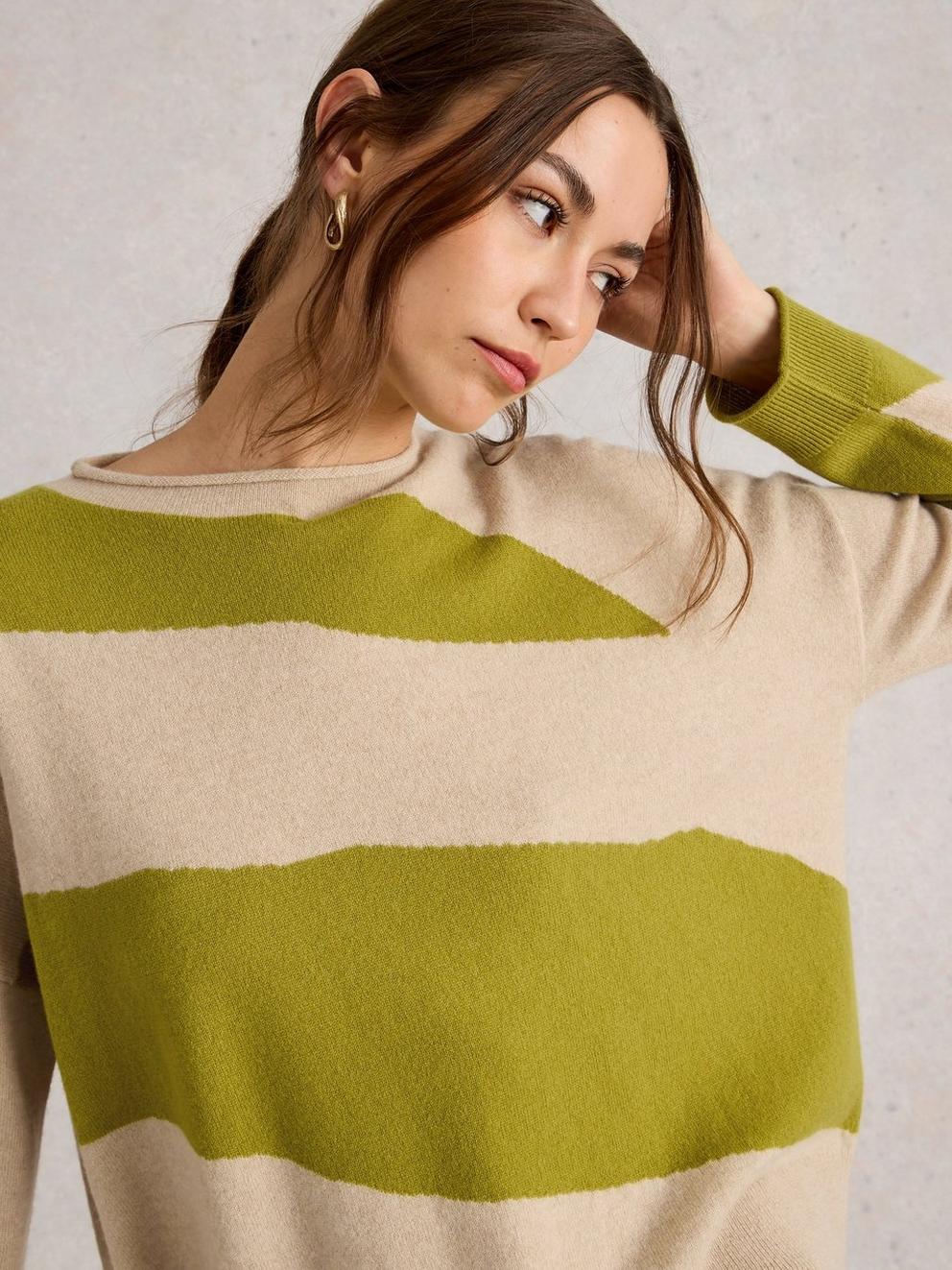 KITTY ABSTRACT CASHMERE JUMPER