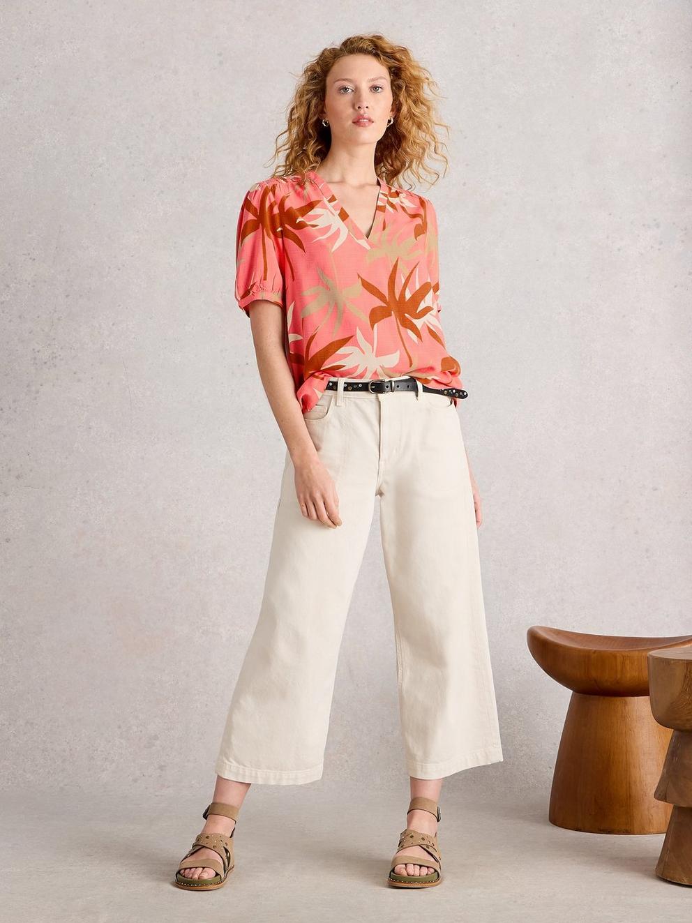 Elisa Short Sleeve V Neck Top