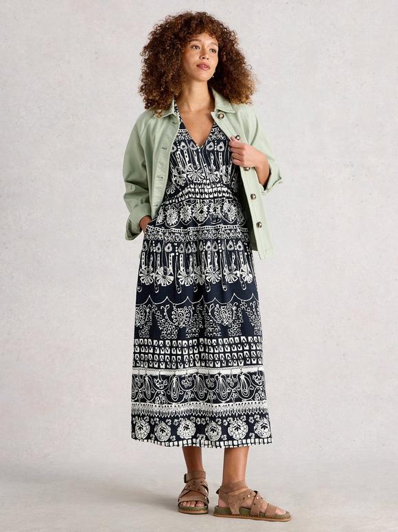 Lucy Short Sleeve V Neck Midi Dress