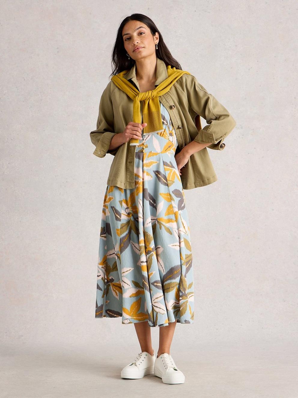 Hazel Bias Cut V Neck Dress