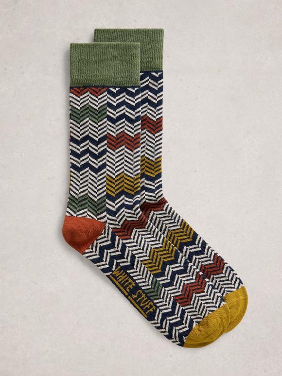 Pattern Stripe Ankle Sock