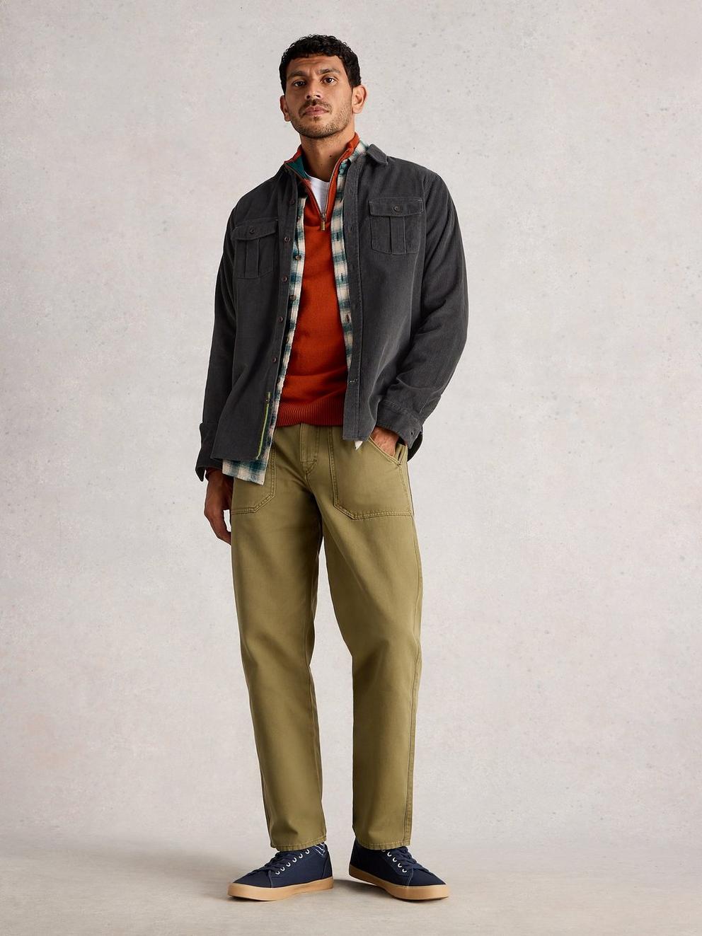 Griffin Cord Collared Shirt