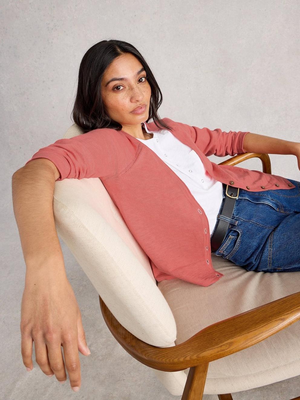 NARIA LINEN BLEND CARDI