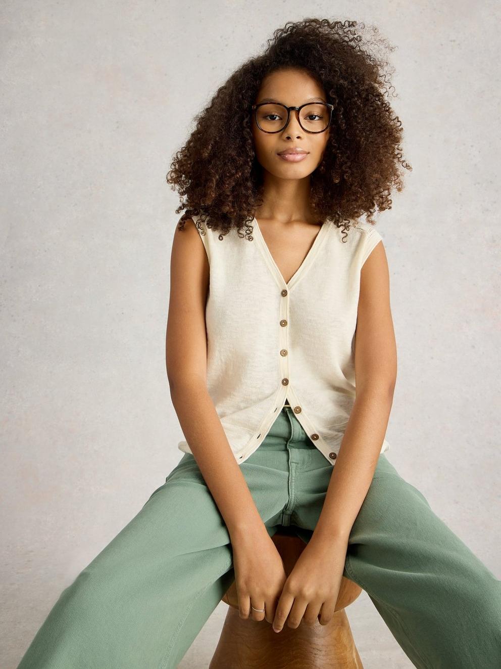 NARIA TANK LINEN BLEND