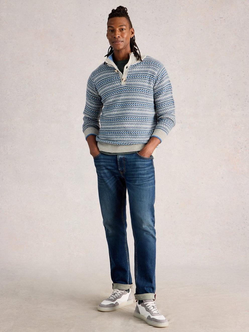 Kendal Fairisle Funnel Neck