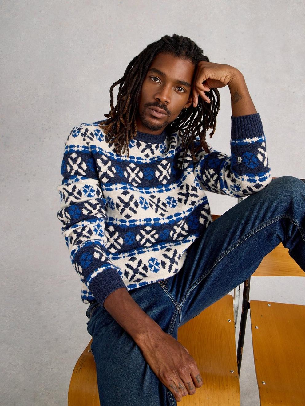 Geo Fairisle Crew Neck