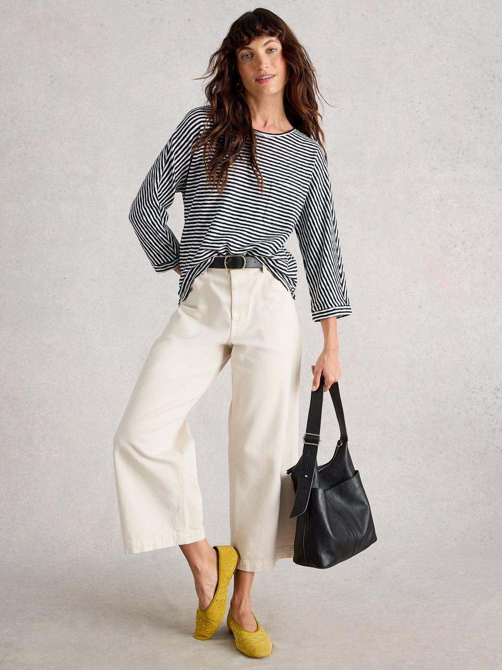 DEMI DOLMAN STRIPE TOP