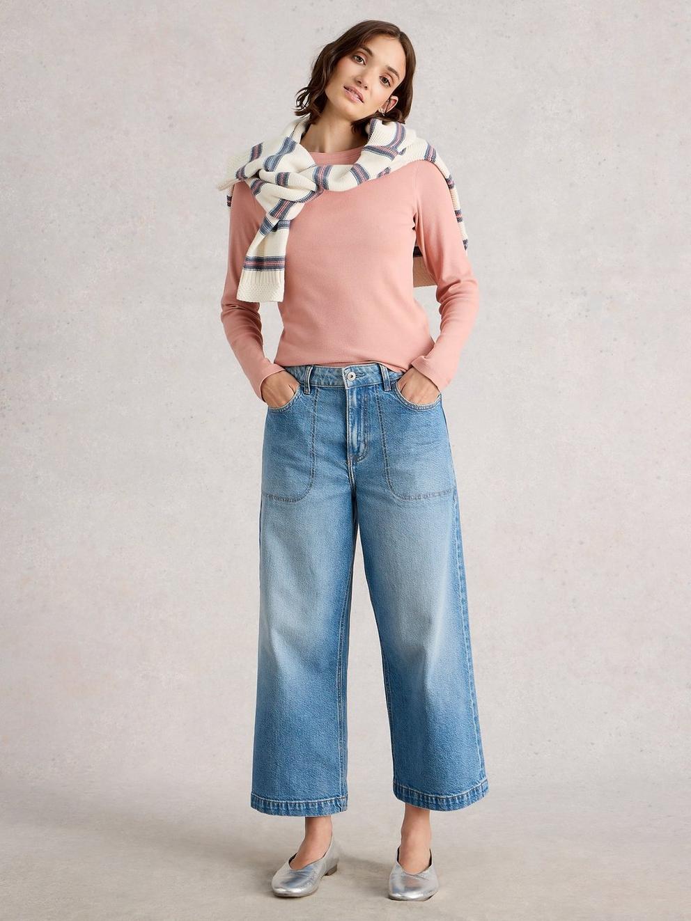 SADIE NOTCH NECK RIB TEE