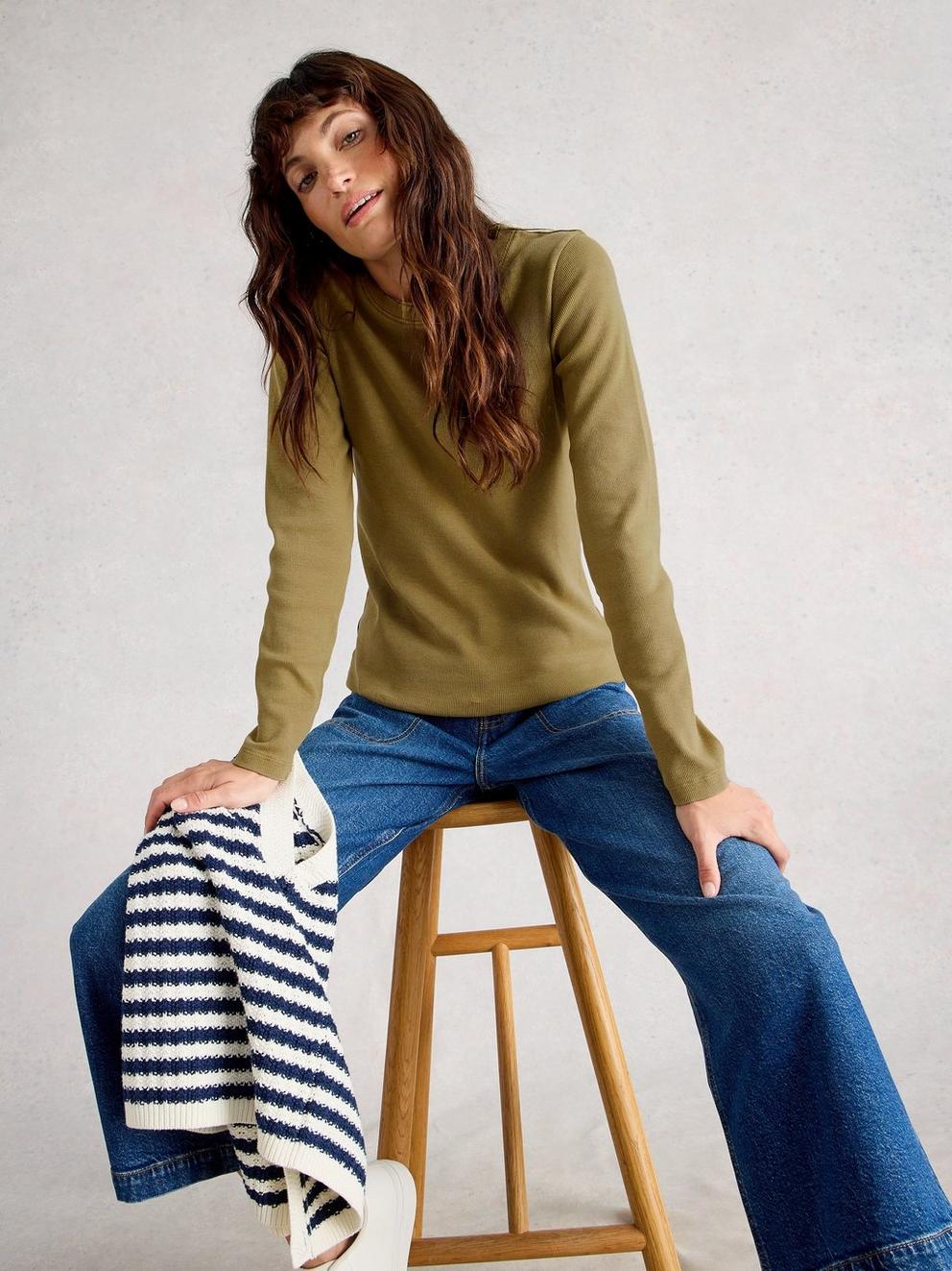 SADIE CREW NECK RIB TEE