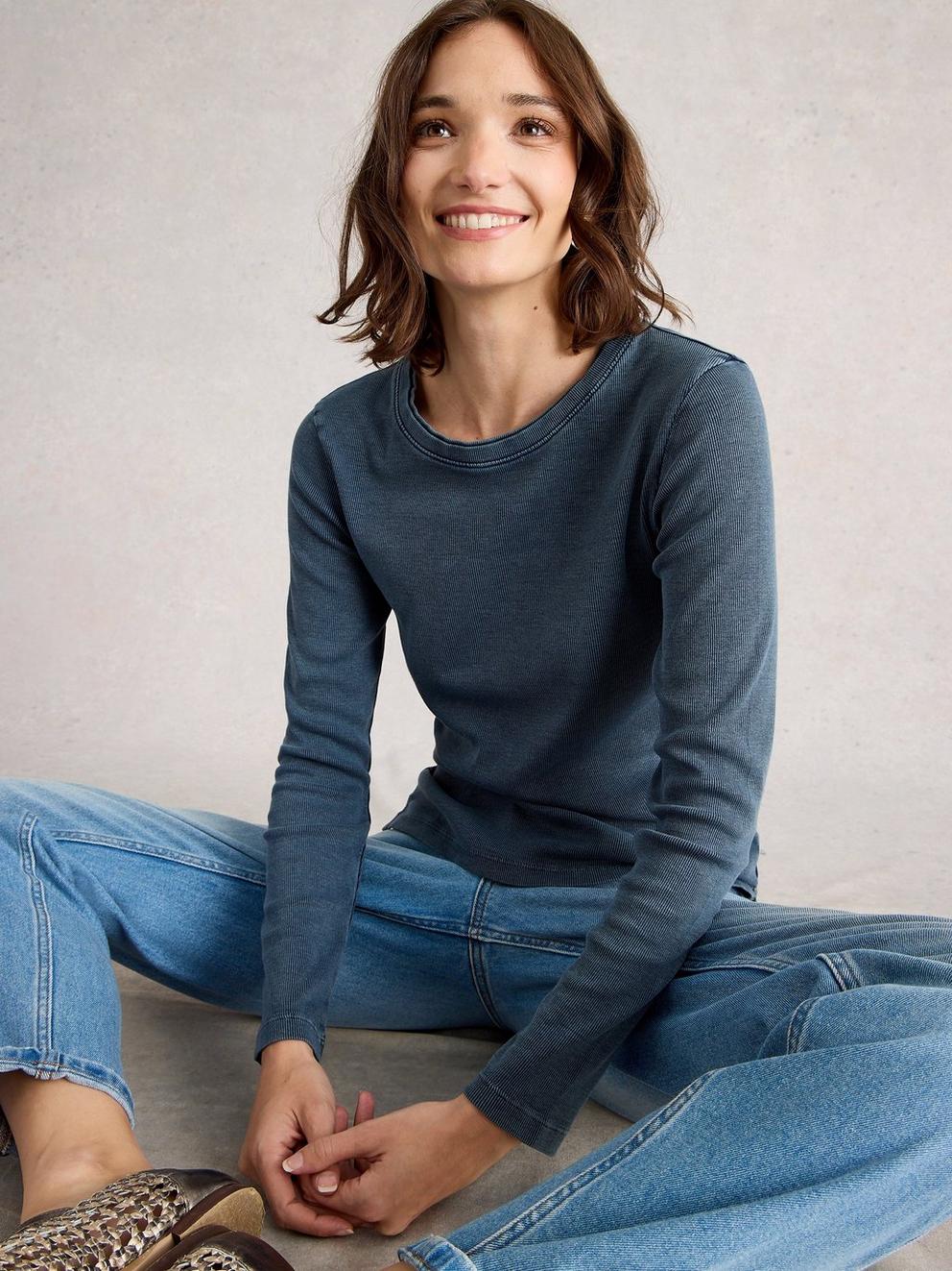 SADIE CREW NECK RIB TEE