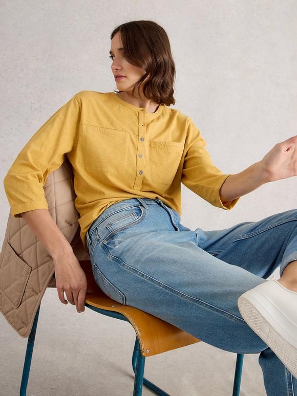 BETH HALF BUTTON SHIRT