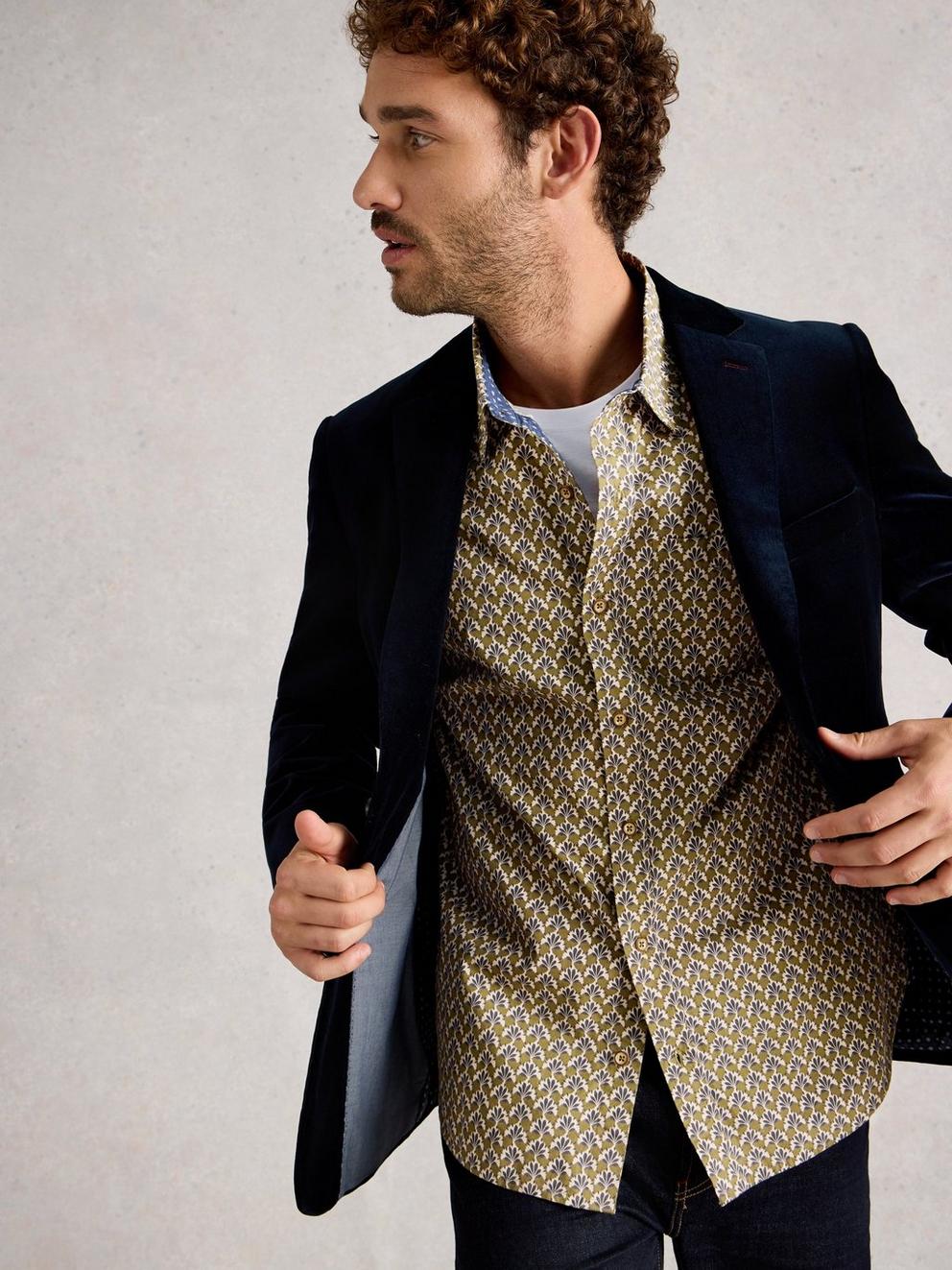 Finsbury Fan Geo Print Shirt