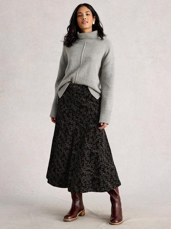 Quinn Cord Midi Skirt