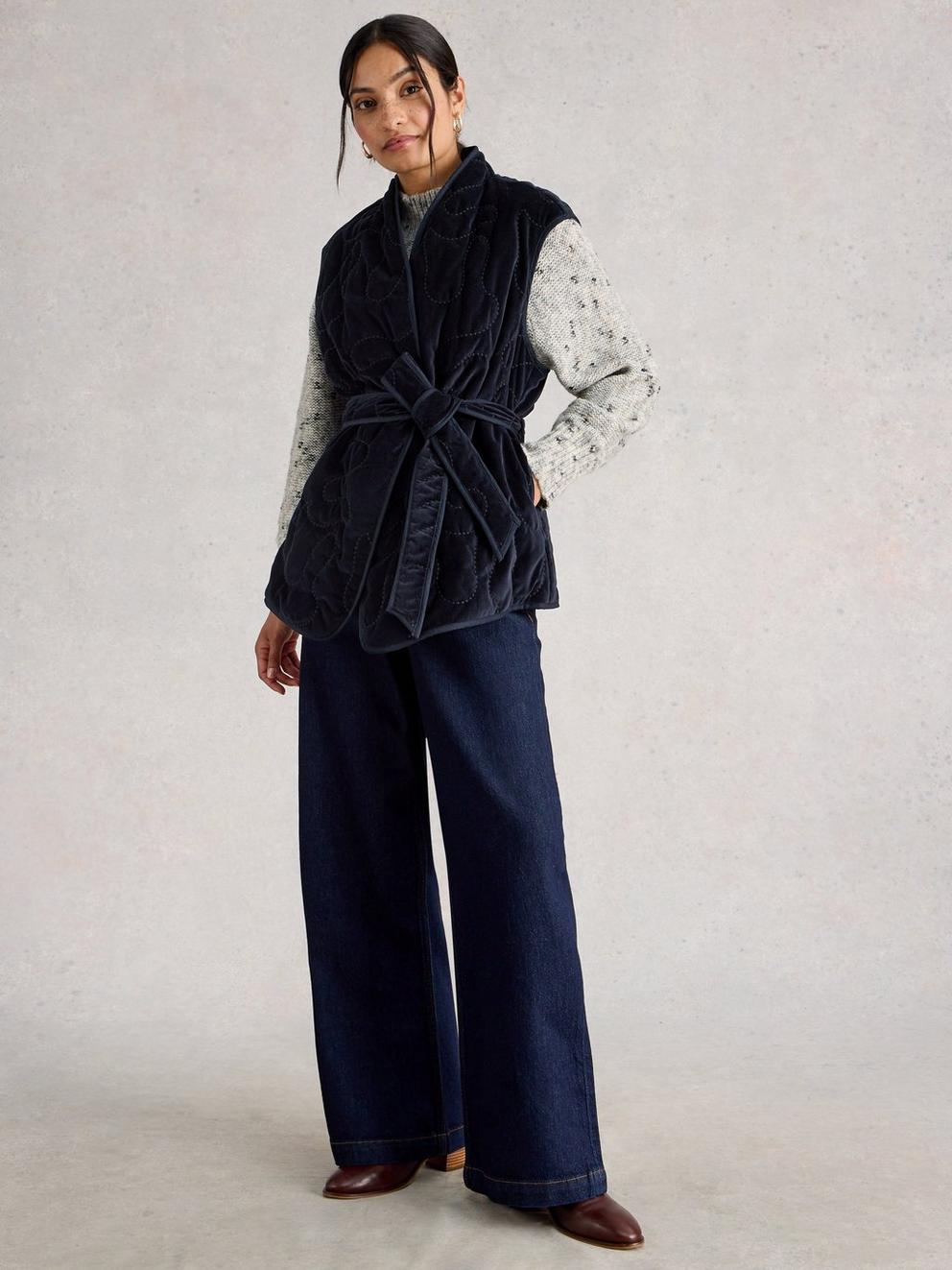 Gigi Velvet Quilted Gilet