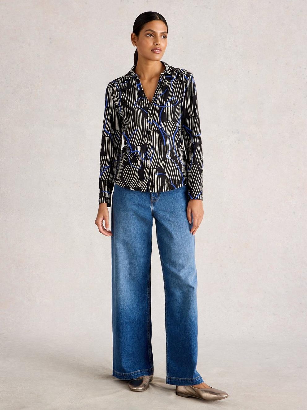 ANNIE COLLARED SHIRT JERSEY