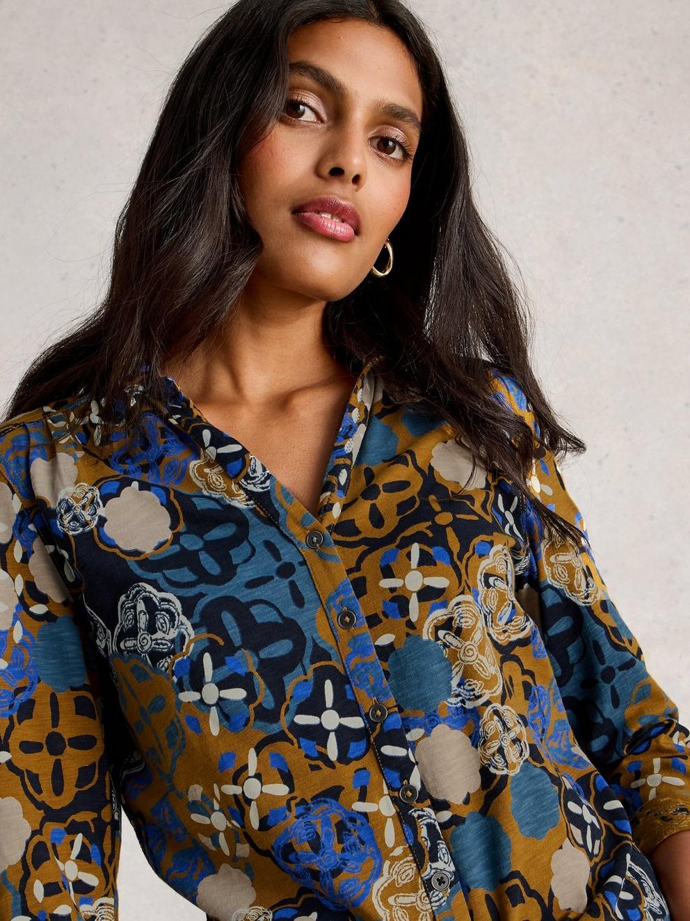 ANNIE COLLARED SHIRT JERSEY