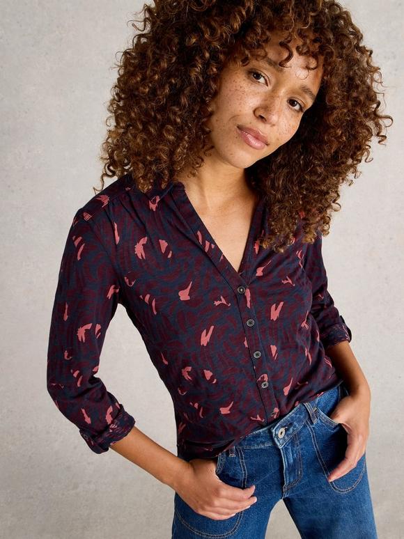 ANNIE COLLARED SHIRT JERSEY