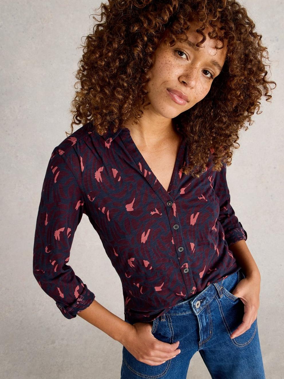 ANNIE COLLARED SHIRT JERSEY