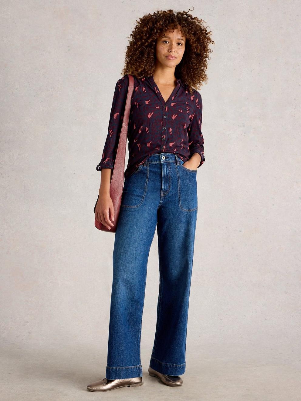 ANNIE COLLARED SHIRT JERSEY