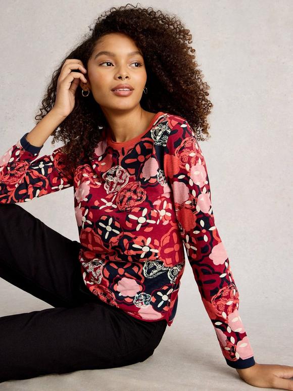 CLARA LONG SLEEVE CREW NECK TEE