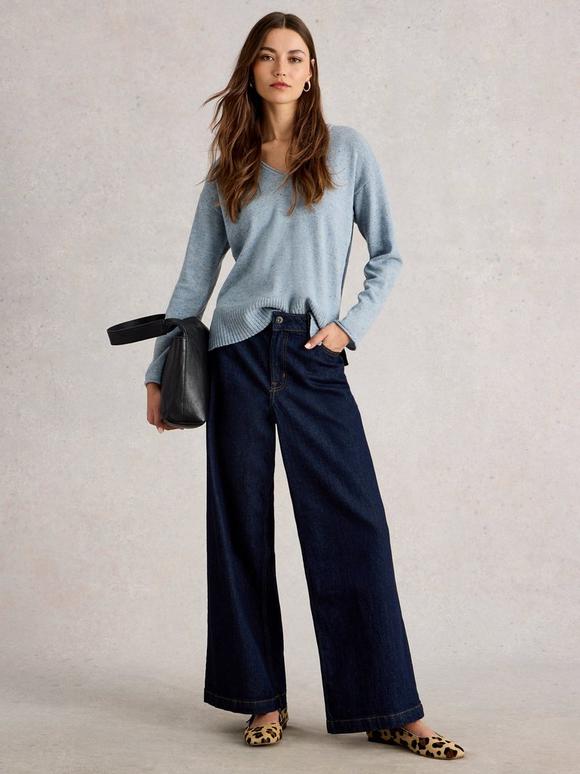 LILY V NECK WOOL JUMPER