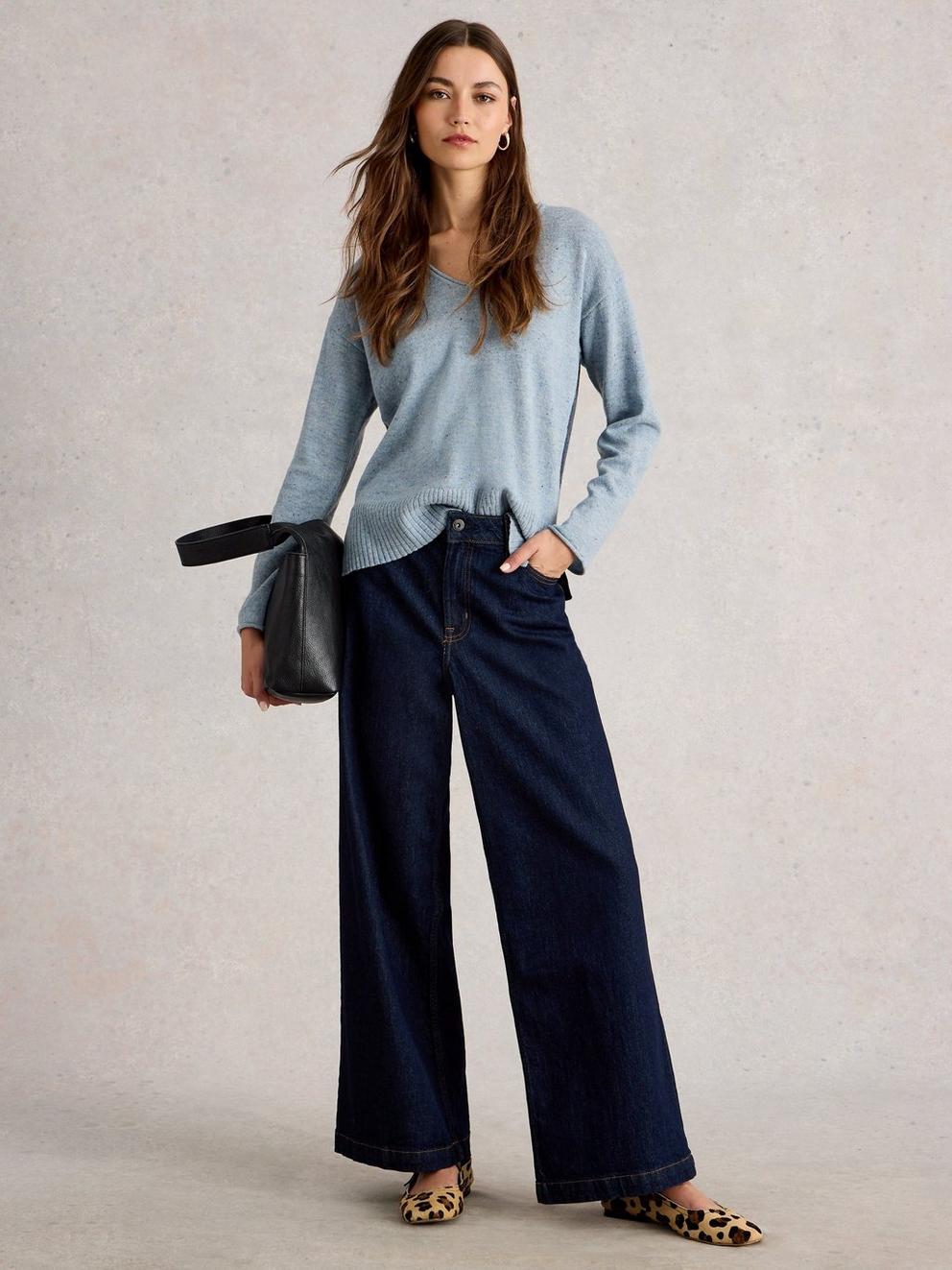 LILY V NECK WOOL JUMPER