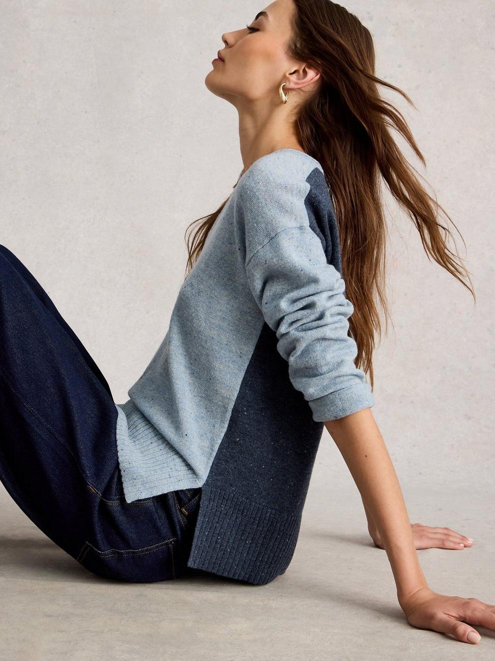 LILY V NECK WOOL JUMPER