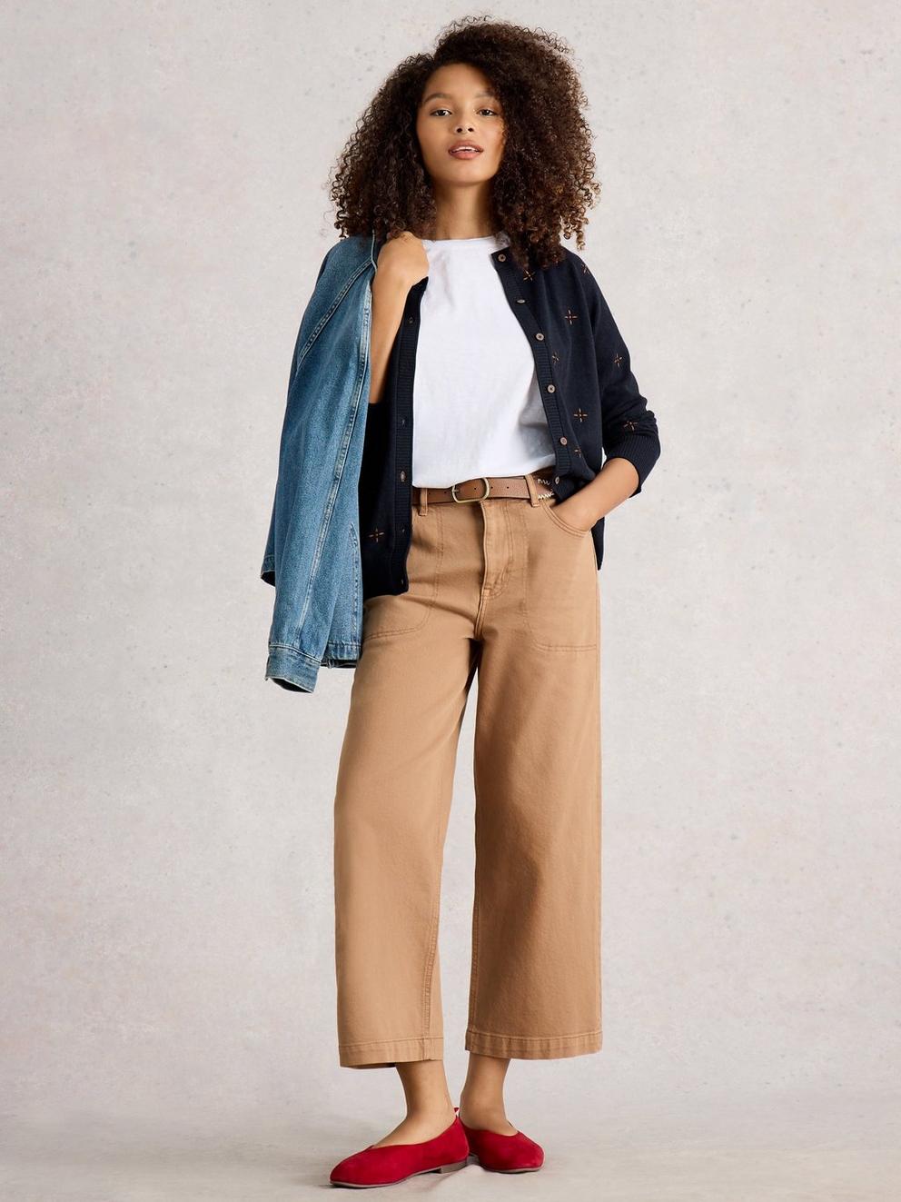 LULU LONG SLEEVE EMBROIDERED CARDI