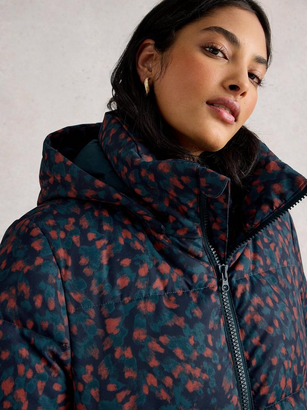 Elyse Hooded Quilted Coat