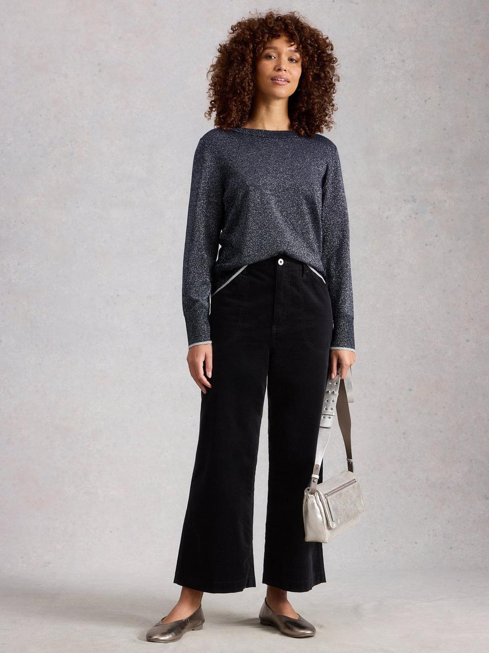 Tia Velvet Wide Leg Crop