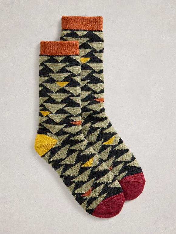 Geo Triangle Cabin Sock