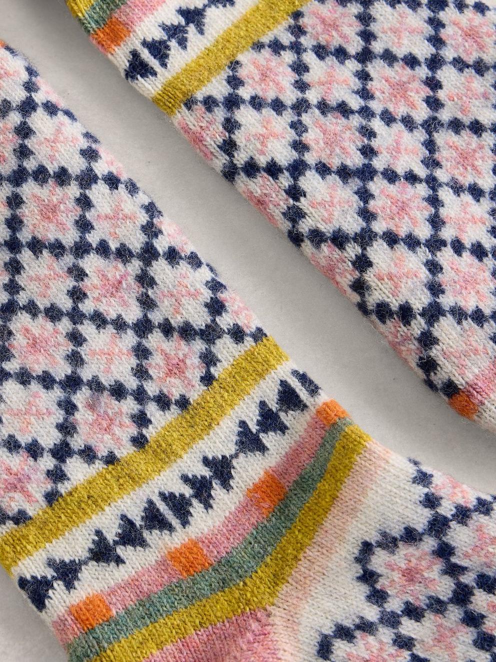 Star Fairisle Wool Sock