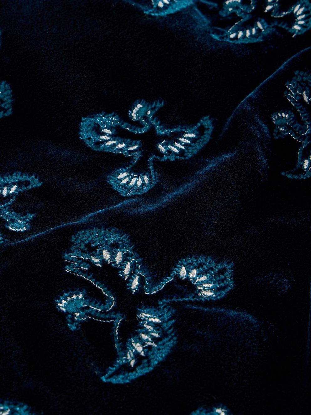 Velvet Embroidered Scarf