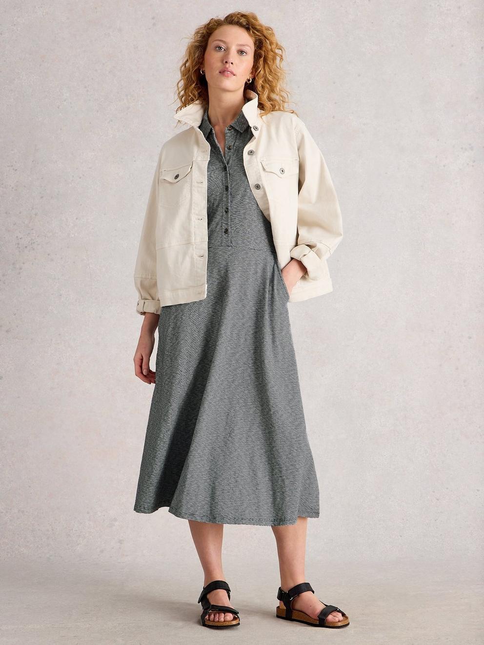 Rua Jersey Half Placket Dress