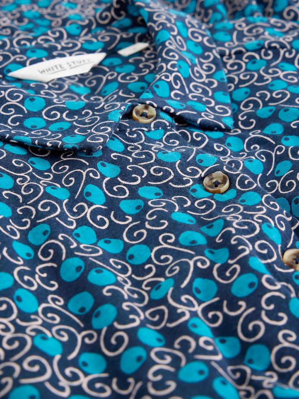 Pia Jersey Collared Shirt Dress