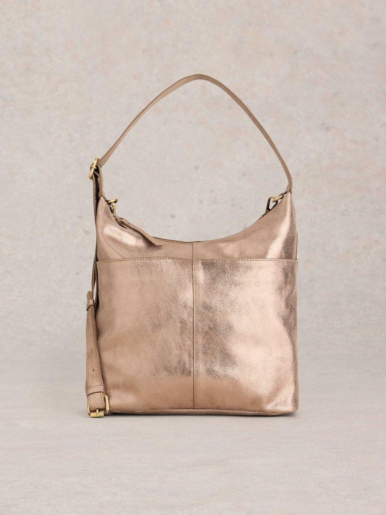 Mini Leather Fern Crossbody in GOLD TONE METALLIC | White Stuff