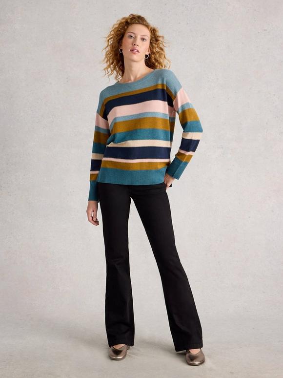 OLIVE STITCH STRIPE