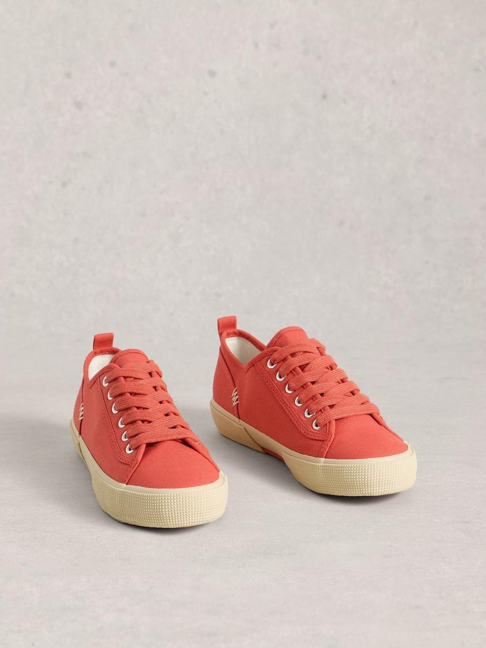 Pippa Lace Up Canvas Trainer