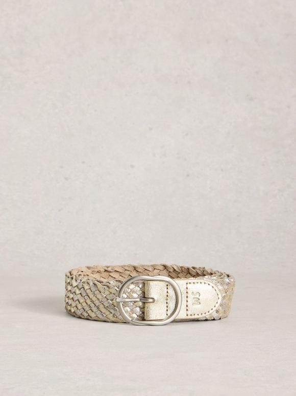 Leather Weave Buckle Belt