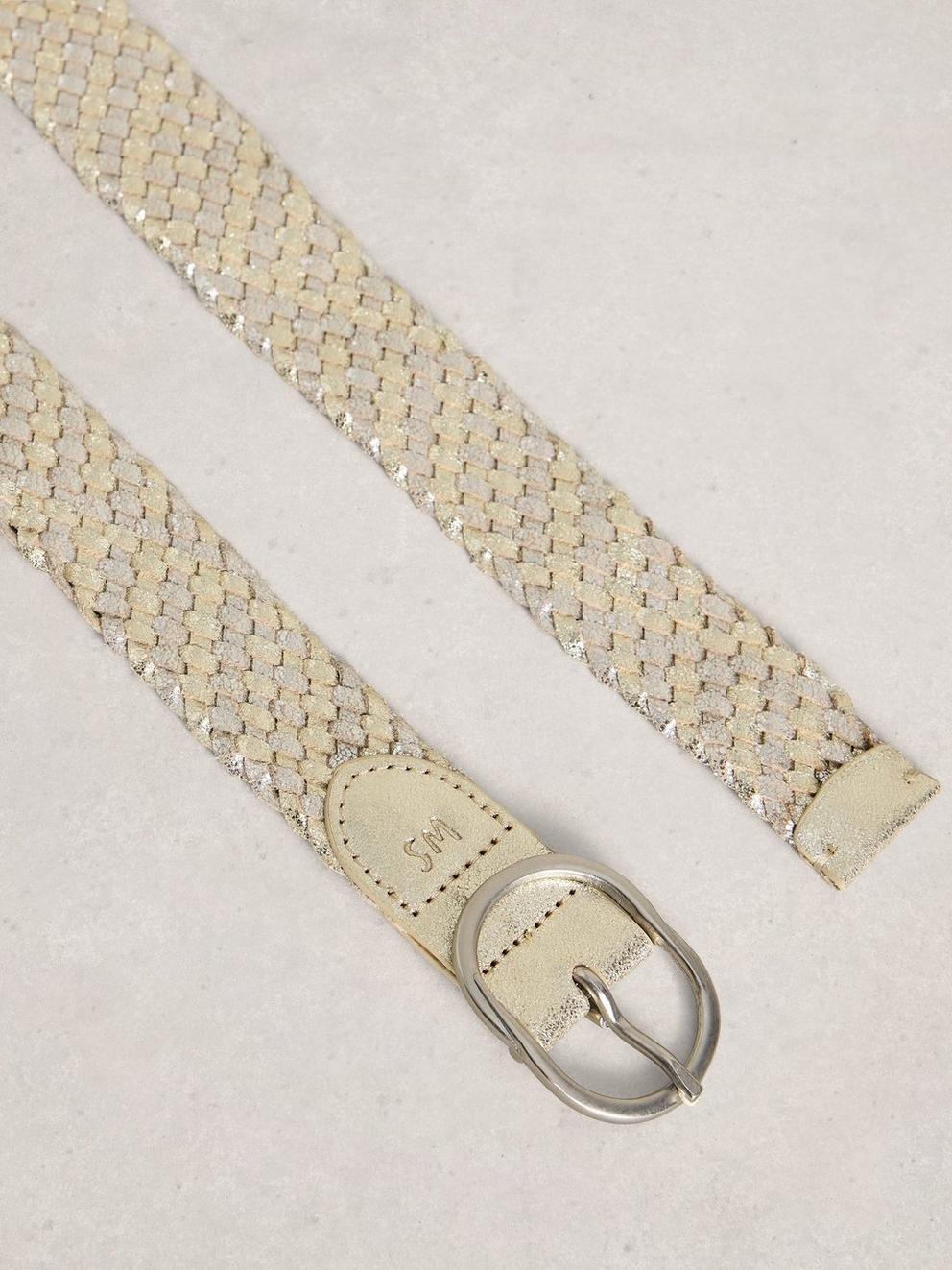 Leather Weave Buckle Belt