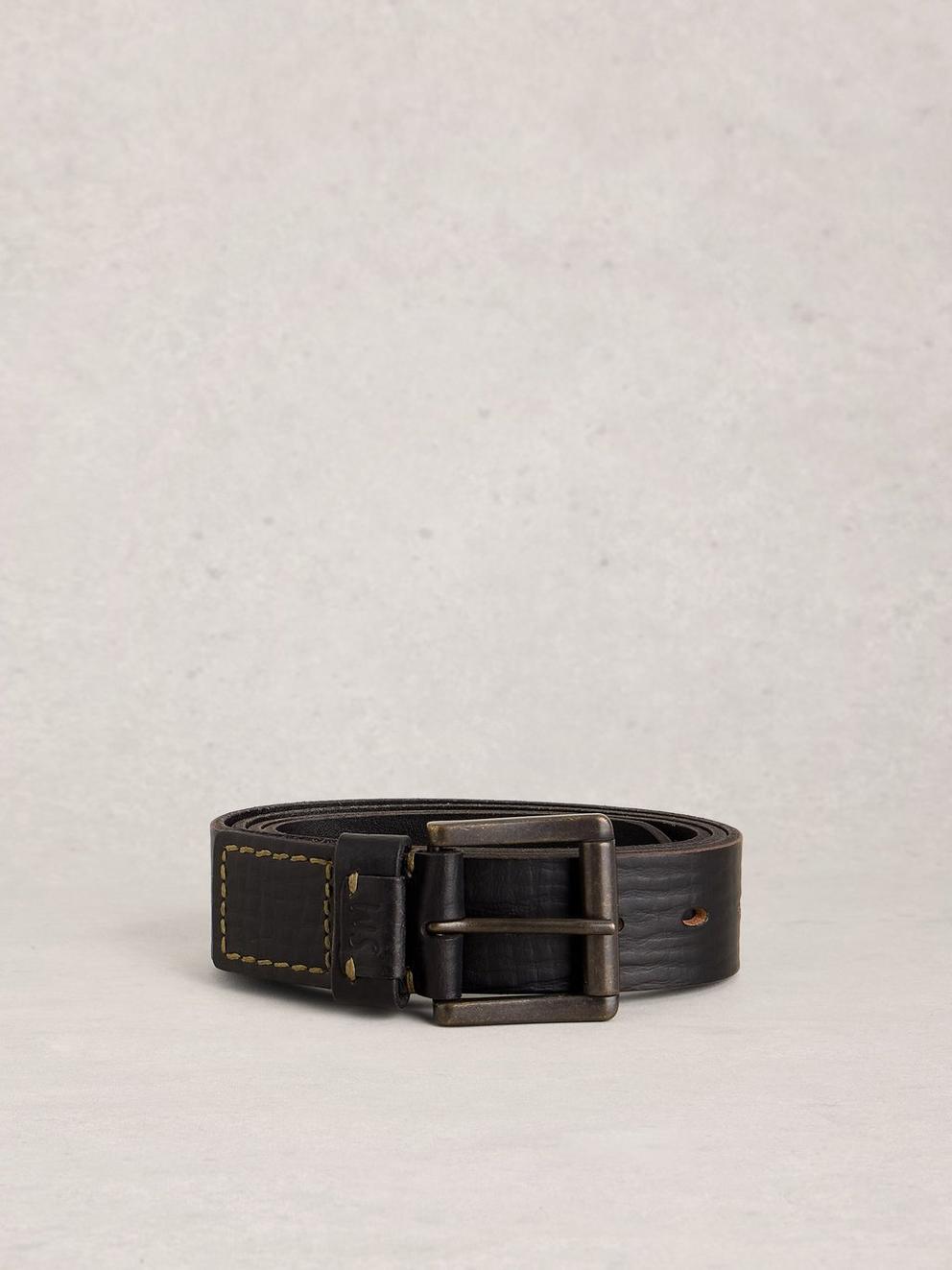 Multi Punch Leather Buckel Belt