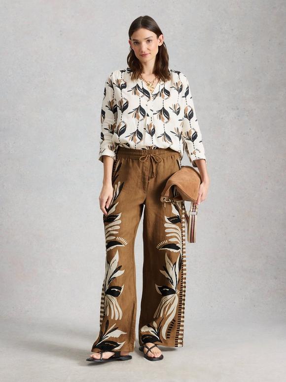 Ally Linen Wide Leg Trouser