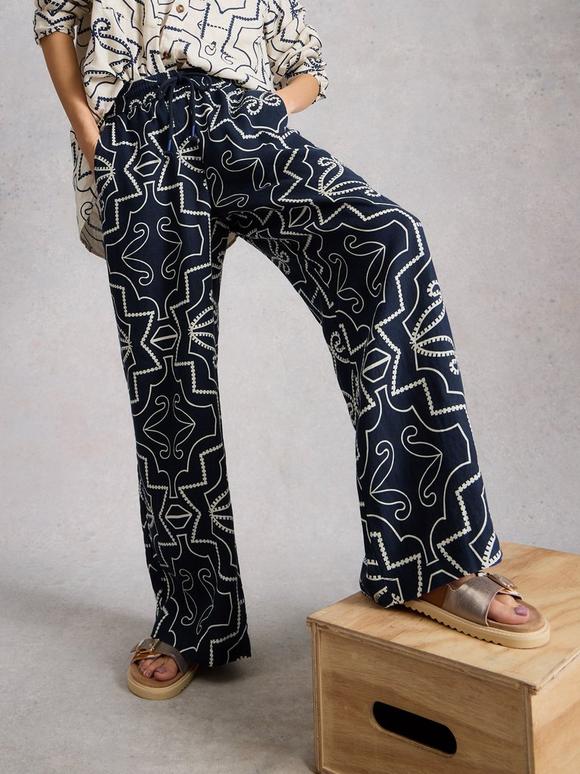 Ally Linen Wide Leg Trouser