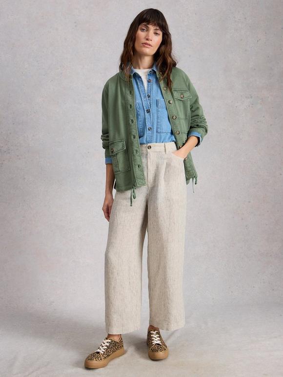 Tia Linen Wide Leg Crop