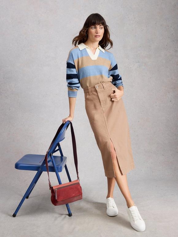 Tia Midi Denim Skirt